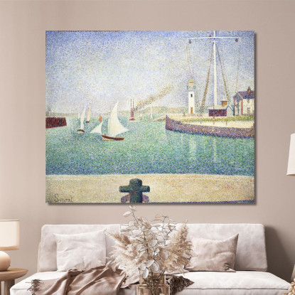 Ingresso Del Porto Di Honfleur Georges Seurat gsr22 quadro stampato su tela