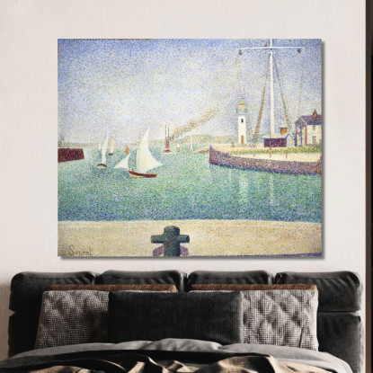 Ingresso Del Porto Di Honfleur Georges Seurat gsr22 quadro stampato su tela