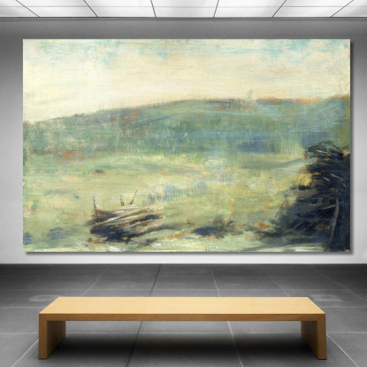 Paesaggio A Saint-Ouen Georges Seurat gsr24 quadro stampato su tela