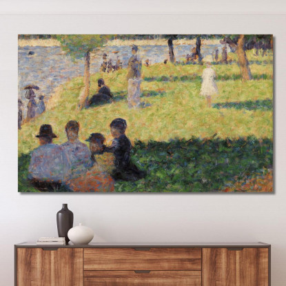 Gruppo Di Figure Studio Per Una Domenica Alla Grande Jatte Georges Seurat gsr30 quadro stampato su tela