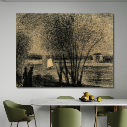 La Vela Bianca Georges Seurat gsr39 quadro stampato su tela