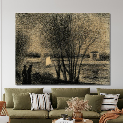 La Vela Bianca Georges Seurat gsr39 quadro stampato su tela