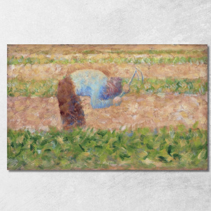 L'Uomo Con La Zappa Georges Seurat gsr47 quadro stampato su tela