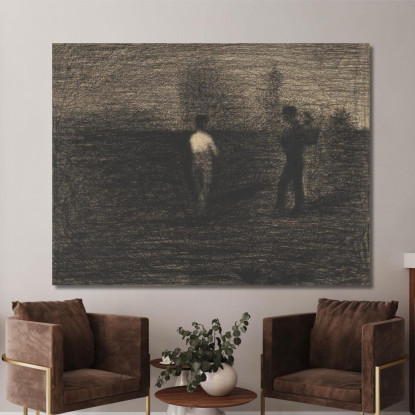Contadini Georges Seurat gsr53 quadro stampato su tela