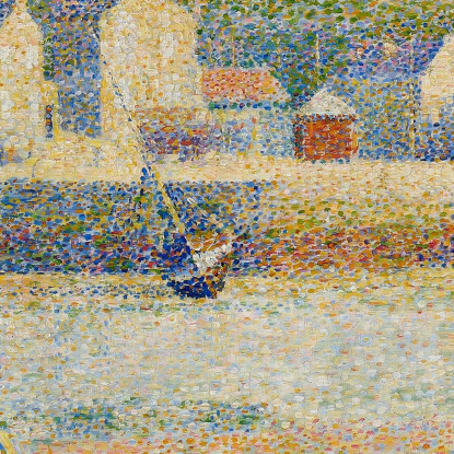 Port-En-Bessin La Bassa Marea Del Porto Esterno Georges Seurat gsr54 quadro stampato su tela
