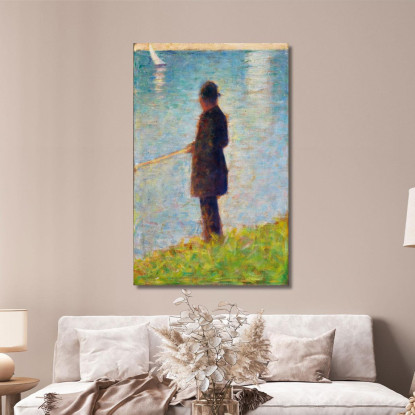 Il Pescatore Georges Seurat gsr65 quadro stampato su tela