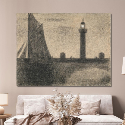 Il Faro Di Honfleur 2 Georges Seurat gsr74 quadro stampato su tela