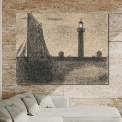 Il Faro Di Honfleur 2 Georges Seurat gsr74 quadro stampato su tela