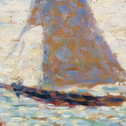 Due Barche A Vela A Grandcamp Georges Seurat gsr86 quadro stampato su tela