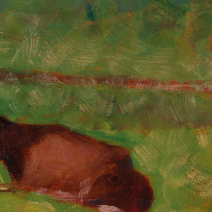 Mucche In Un Prato Georges Seurat gsr88 quadro stampato su tela