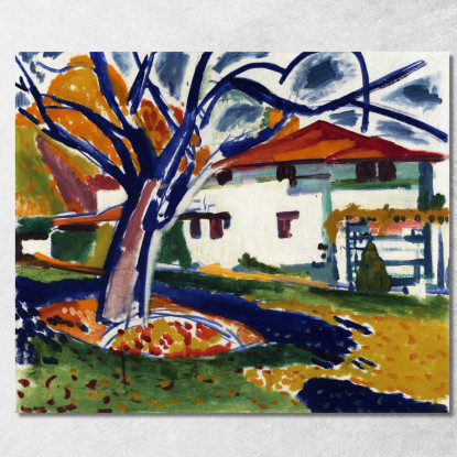 Alberi Blu Henry Lyman Sayen hls4 quadro stampato su tela