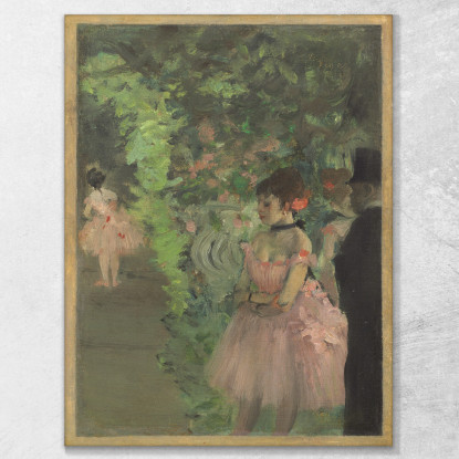 Ballerine Dietro Le Quinte Edgar Degas edg14 quadro stampato su tela