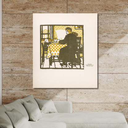 Colazione Moriz Jung mjn12 quadro stampato su tela