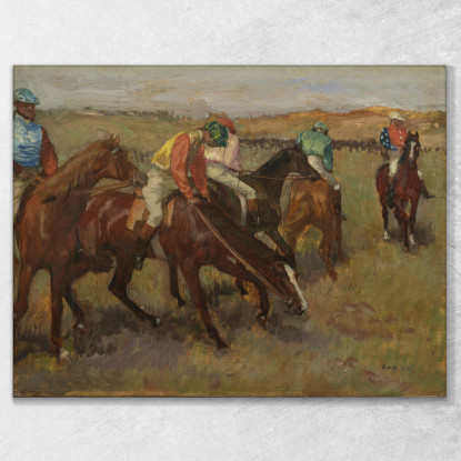 Prima Della Gara Edgar Degas edg21 quadro stampato su tela