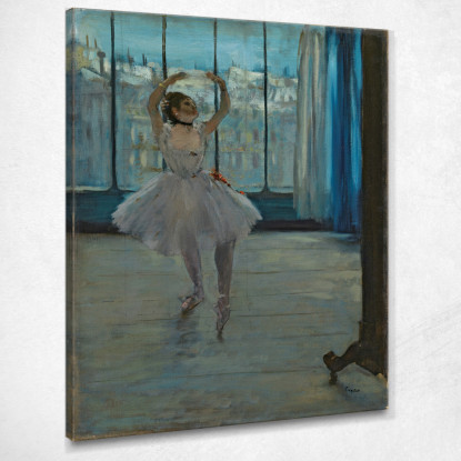 Ballerina In Posa Per Un Fotografo Ballerina Davanti Alla Finestra Edgar Degas edg22 quadro stampato su tela