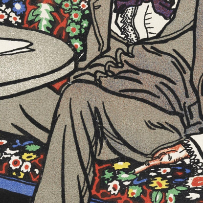 Café Viennese L'Uomo Di Lettere Café Viennese Der Litterat Moriz Jung mjn47 quadro stampato su tela