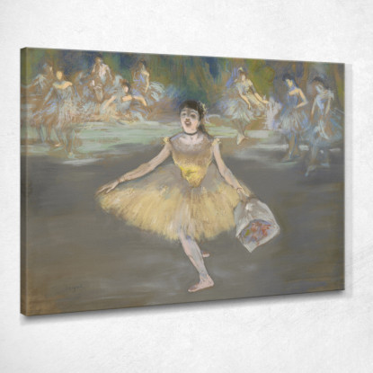 Ballerina Con Un Mazzo Di Fiori Edgar Degas edg23 quadro stampato su tela