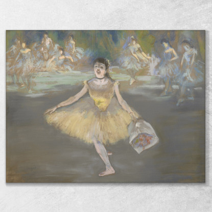 Ballerina Con Un Mazzo Di Fiori Edgar Degas edg23 quadro stampato su tela