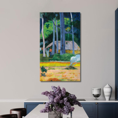 Cabina Sotto Gli Alberi Paul Gauguin pgg15 quadro stampato su tela