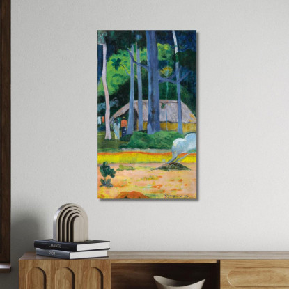 Cabina Sotto Gli Alberi Paul Gauguin pgg15 quadro stampato su tela