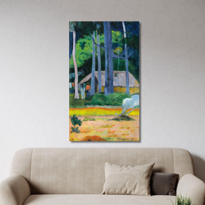 Cabina Sotto Gli Alberi Paul Gauguin pgg15 quadro stampato su tela