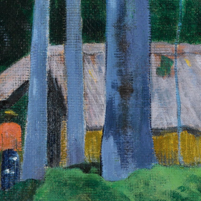 Cabina Sotto Gli Alberi Paul Gauguin pgg15 quadro stampato su tela