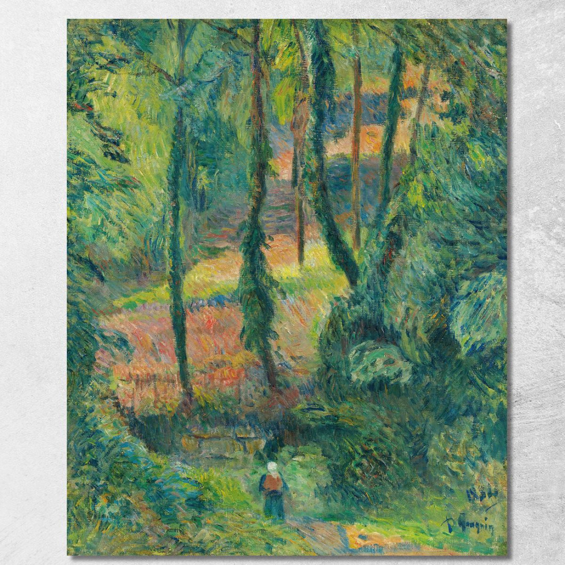 Sentiero Cavo In Un Pendio Boscoso Paul Gauguin pgg16 quadro stampato su tela