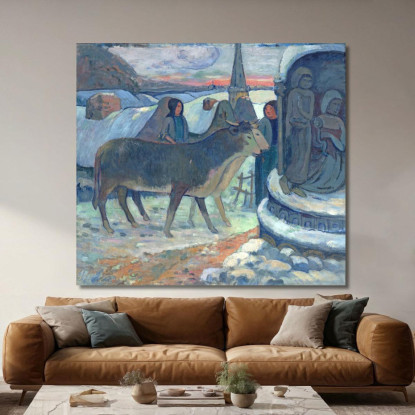 Notte Di Natale La Benedizione Dei Buoi Paul Gauguin pgg17 quadro stampato su tela