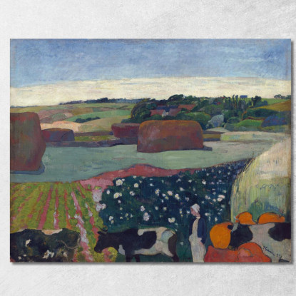 Covoni Di Fieno In Bretagna Paul Gauguin pgg31 quadro stampato su tela