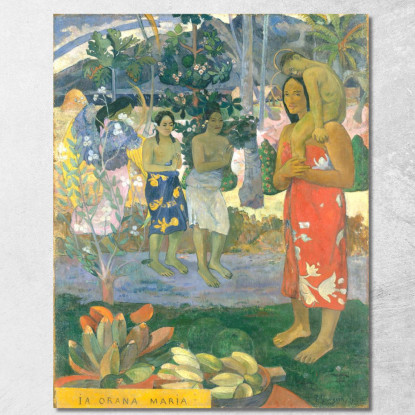 È L'Ave Maria Di Orana Maria Paul Gauguin pgg34 quadro stampato su tela