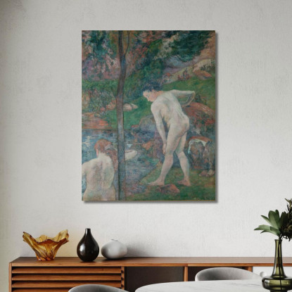 Fare Il Bagno O Due Bagnanti Paul Gauguin pgg37 quadro stampato su tela