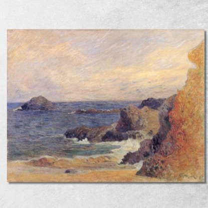 La Costa Rocciosa O Rocce In Riva Al Mare Paul Gauguin pgg39 quadro stampato su tela