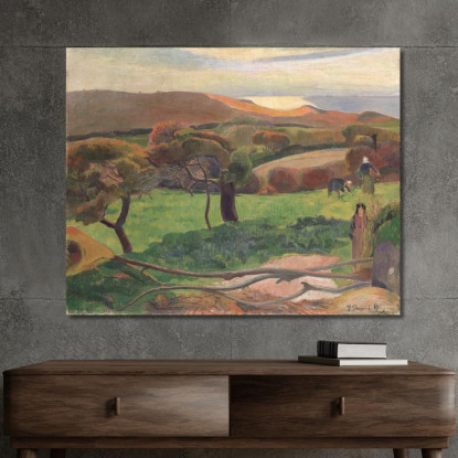 Paesaggio Della Bretagna Paul Gauguin pgg44 quadro stampato su tela