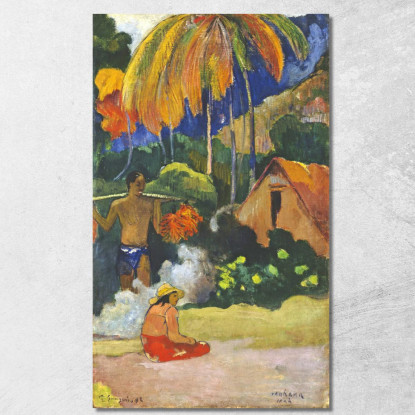 Paesaggio A Tahiti Warm Maà Paul Gauguin pgg46 quadro stampato su tela