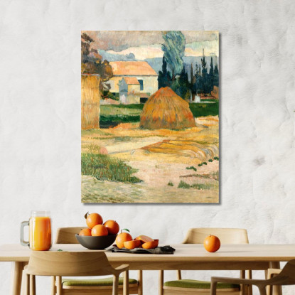 Paesaggio Vicino Ad Arles Paul Gauguin pgg47 quadro stampato su tela