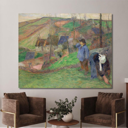 Paesaggio Della Bretagna Paul Gauguin pgg49 quadro stampato su tela