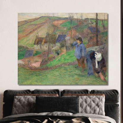 Paesaggio Della Bretagna Paul Gauguin pgg49 quadro stampato su tela