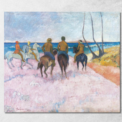 Cavalieri Sulla Spiaggia I Paul Gauguin pgg86 quadro stampato su tela