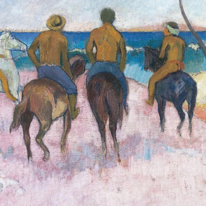 Cavalieri Sulla Spiaggia I Paul Gauguin pgg86 quadro stampato su tela