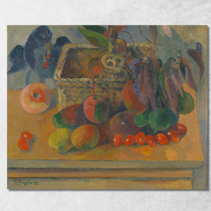 Natura Morta Con Cesto E Frutta Paul Gauguin pgg99 quadro stampato su tela