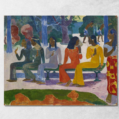 Ta Matete Il Mercato Paul Gauguin pgg110 quadro stampato su tela