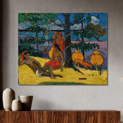 Te Arii Vahine La Donna Mango Ii Paul Gauguin pgg117 quadro stampato su tela