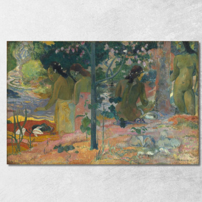 I Bagnanti Paul Gauguin pgg123 quadro stampato su tela