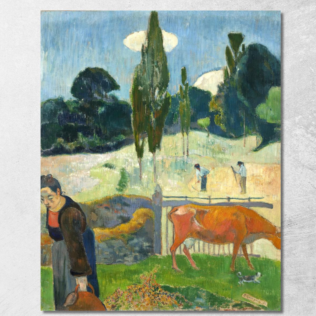 La Mucca Rossa Paul Gauguin pgg137 quadro stampato su tela