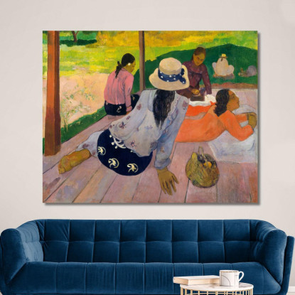 La Siesta Paul Gauguin pgg140 quadro stampato su tela