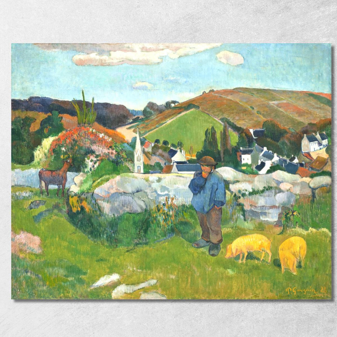 Il Guardiano Dei Porci Paul Gauguin pgg141 quadro stampato su tela