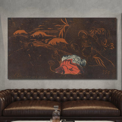 L'Universo È Creato L--Univers Est Cree Paul Gauguin pgg142 quadro stampato su tela