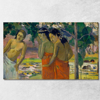 Tre Donne Tahitiane Paul Gauguin pgg146 quadro stampato su tela