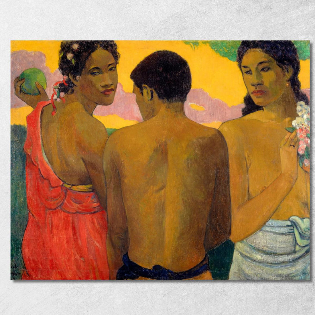 Tre Tahitiani Paul Gauguin pgg147 quadro stampato su tela