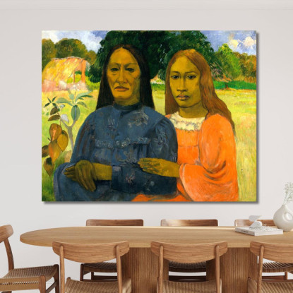 Due Donne Paul Gauguin pgg151 quadro stampato su tela